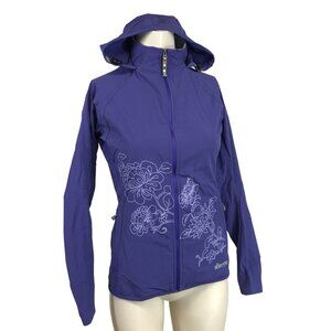 SHERPA ~ WOMENS SMALL ~ PURPLE FULL ZIP HOODED JACKET WITH STRETCH